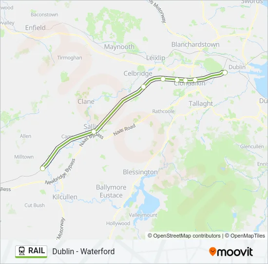 RAIL Train Line Map