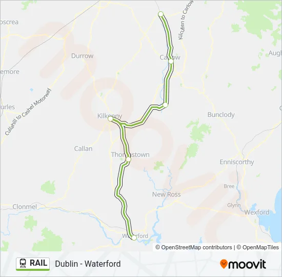 RAIL Train Line Map