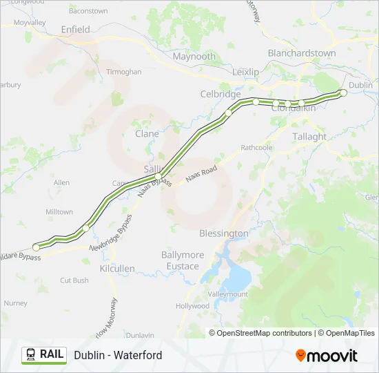 RAIL Train Line Map