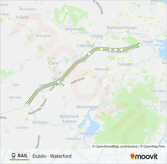 RAIL Train Line Map