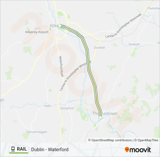 RAIL Train Line Map