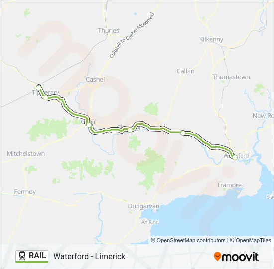 RAIL Train Line Map