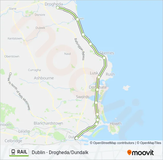 RAIL Train Line Map