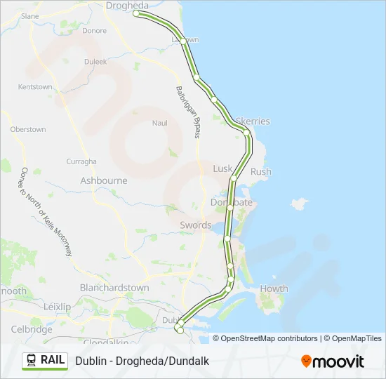 RAIL Train Line Map