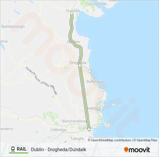RAIL Train Line Map