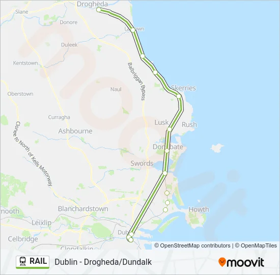 RAIL Train Line Map