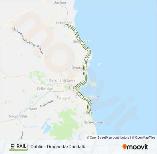 RAIL Train Line Map