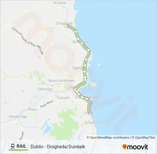 RAIL Train Line Map