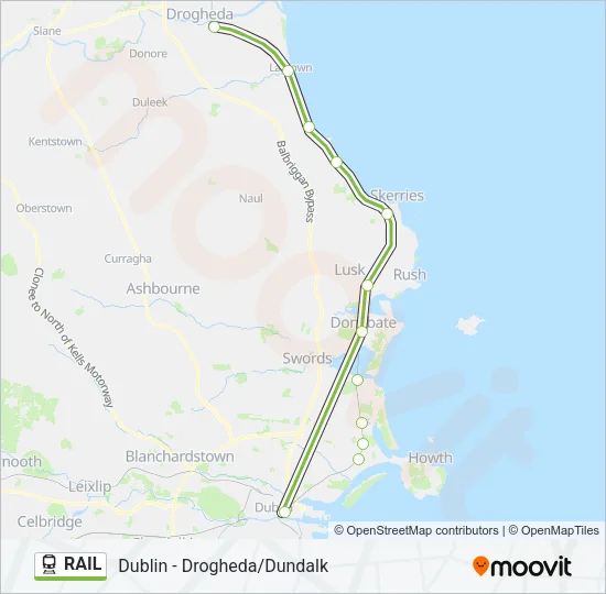 RAIL Train Line Map