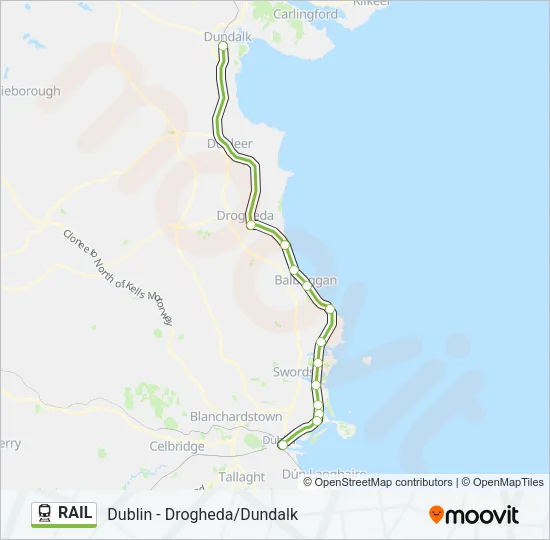RAIL Train Line Map