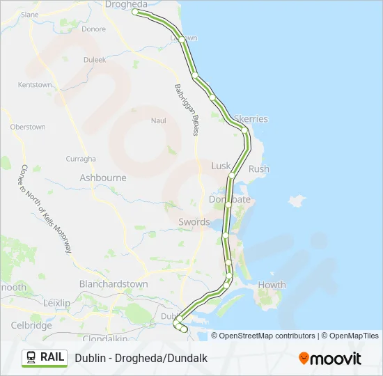RAIL Train Line Map