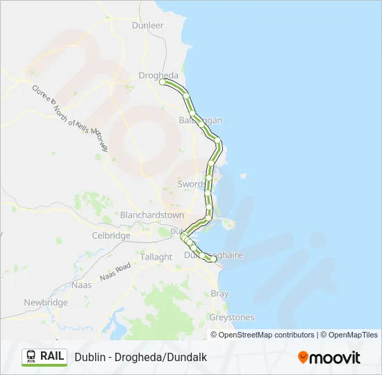RAIL Train Line Map