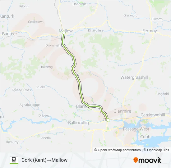 INTERCITY Train Line Map
