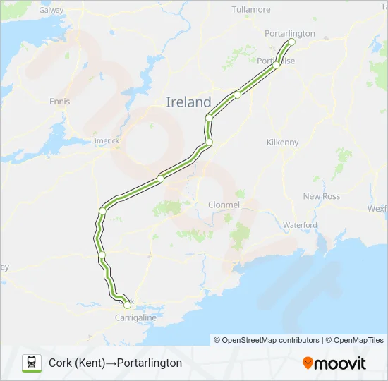 INTERCITY Train Line Map