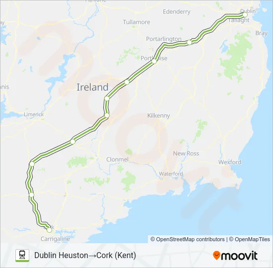 INTERCITY Train Line Map