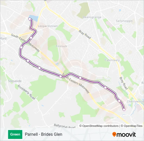 GREEN Light Rail Line Map