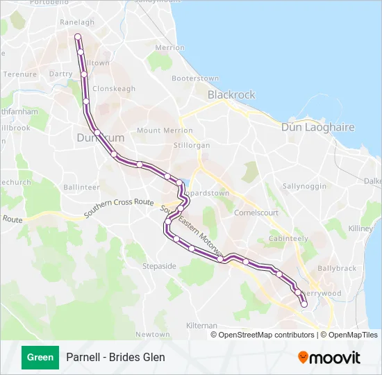 GREEN Light Rail Line Map