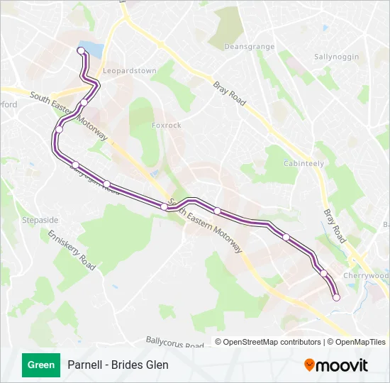 GREEN Light Rail Line Map