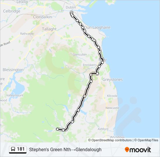 181 bus Line Map