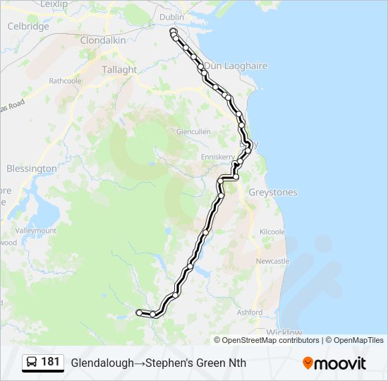 181 Bus Line Map