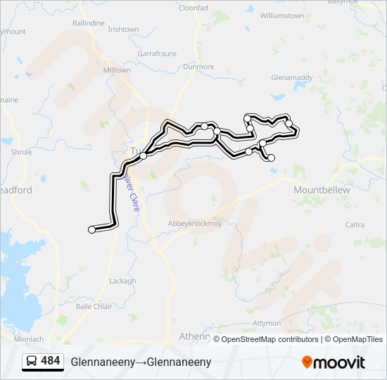 484 Bus Line Map