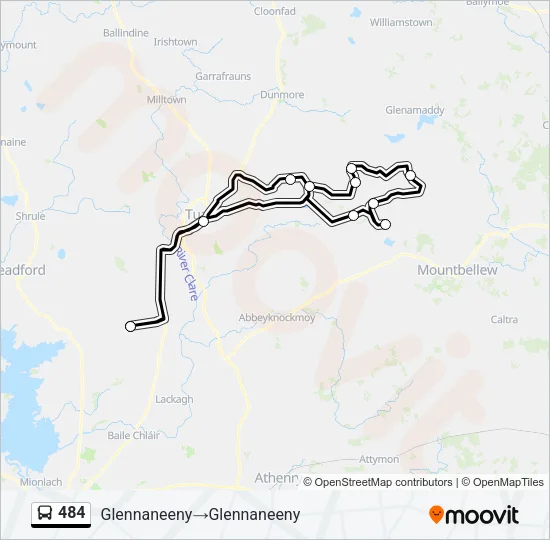 Plan de la ligne 484 de bus