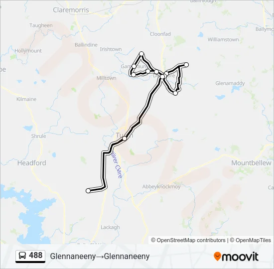 488 Bus Line Map
