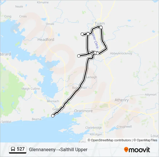 527 Bus Line Map