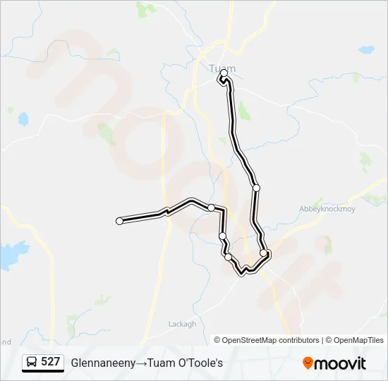 527 Bus Line Map