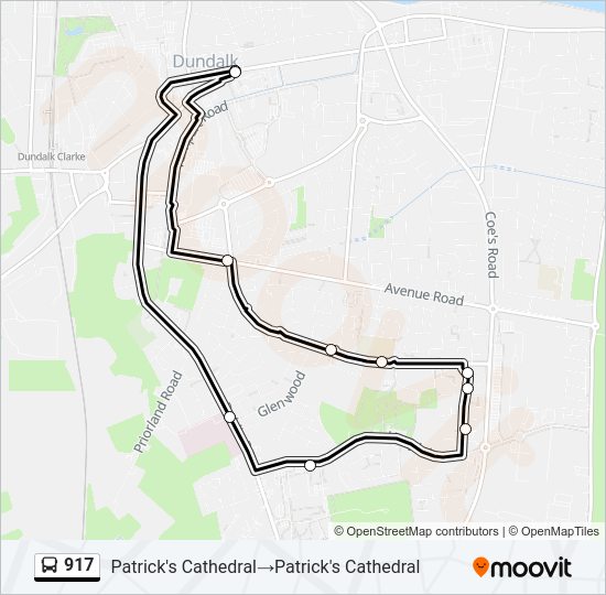 917 Bus Line Map