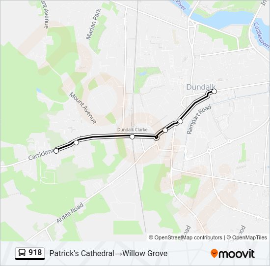 918 bus Line Map