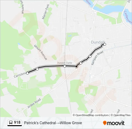 918 Bus Line Map