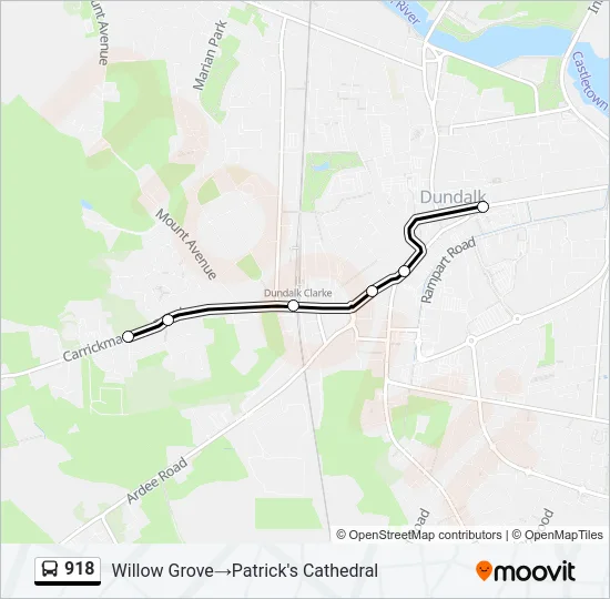 918 Bus Line Map
