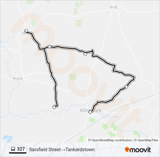 327 bus Line Map