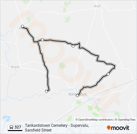327 Route Schedules, Stops & Maps Tankardstown‎→Sarsfield Street