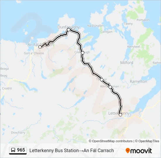 965 Bus Line Map