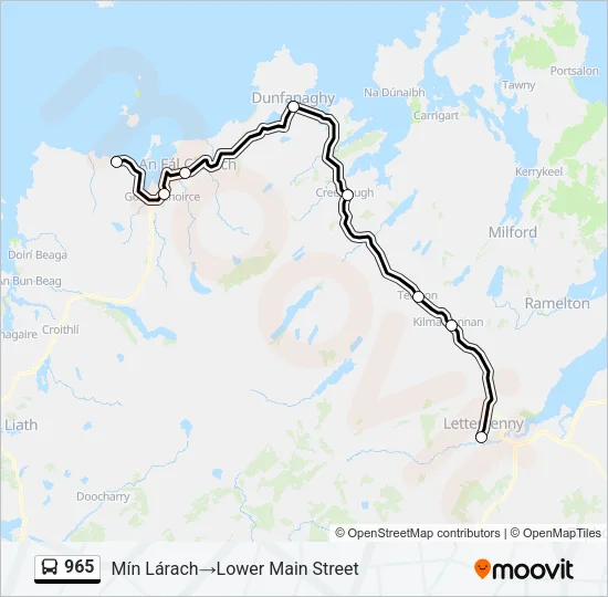 965 Bus Line Map