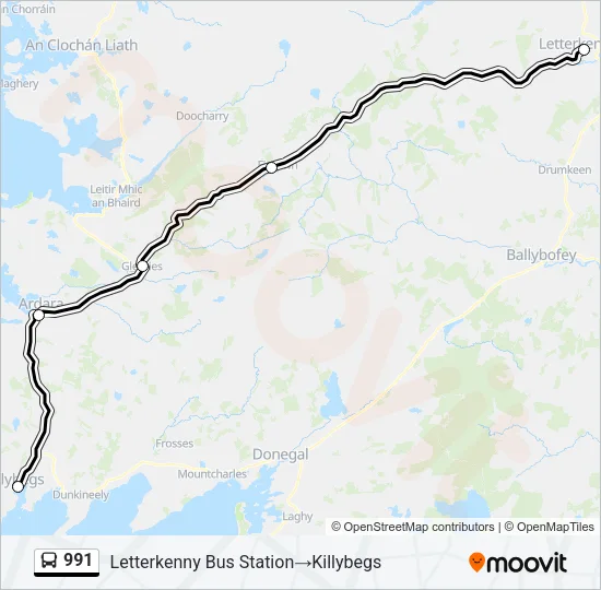 991 Bus Line Map