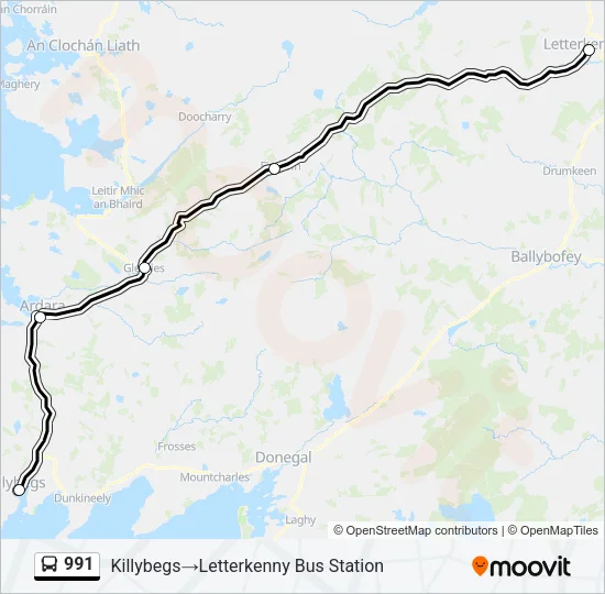 991 Bus Line Map
