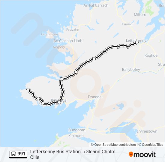 991 bus Line Map