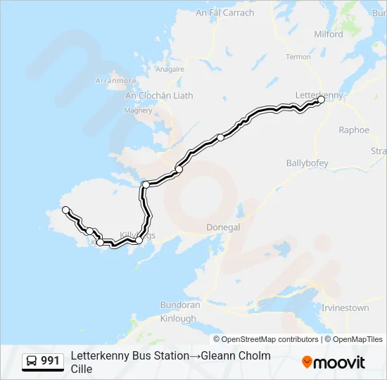 991 Bus Line Map