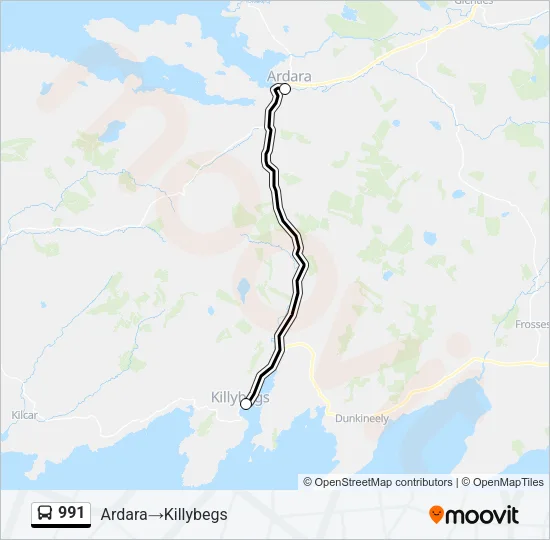 991 Bus Line Map