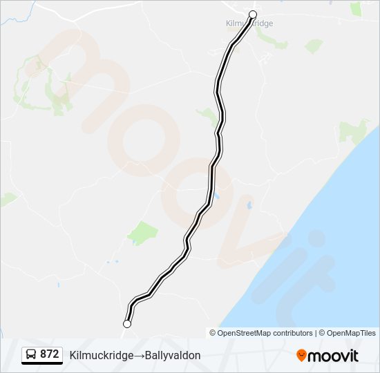 872 Bus Line Map