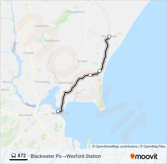 872 Bus Line Map