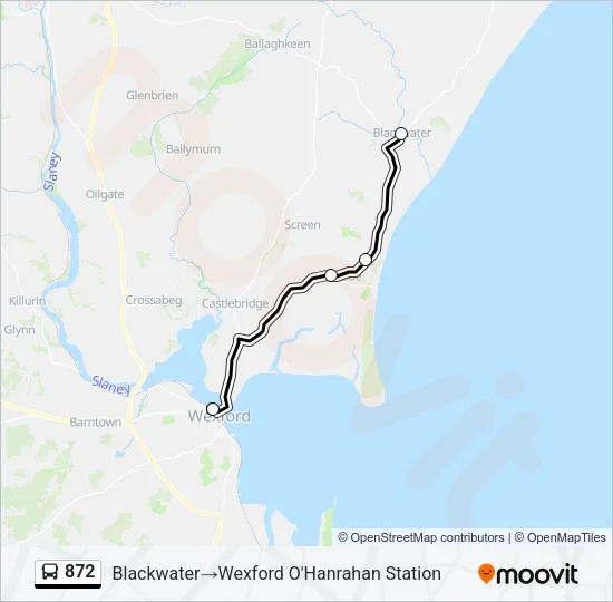 872 Bus Line Map