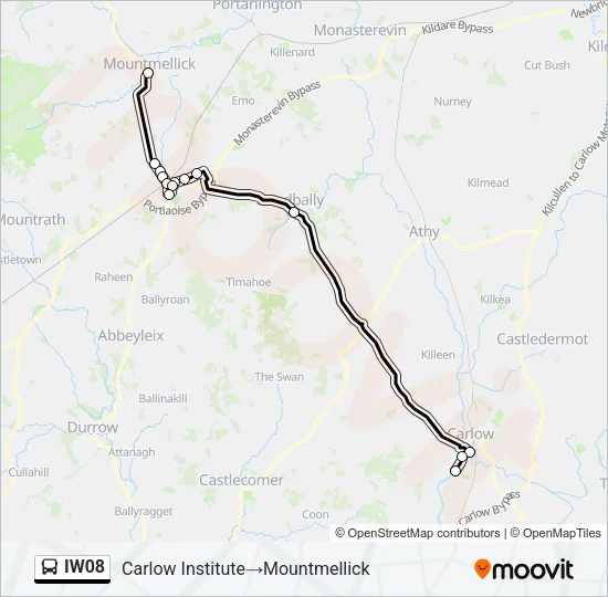 IW08 Bus Line Map
