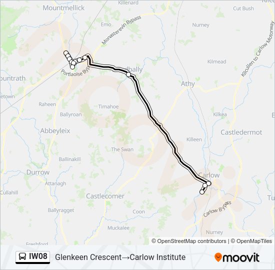 IW08 Bus Line Map