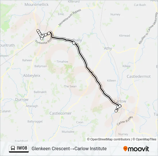 IW08 Bus Line Map