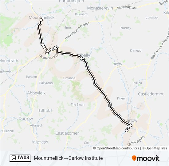IW08 Bus Line Map