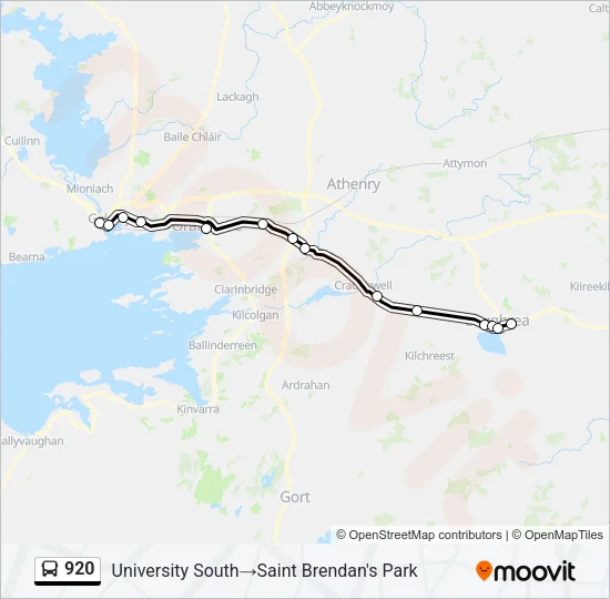 920 Bus Line Map